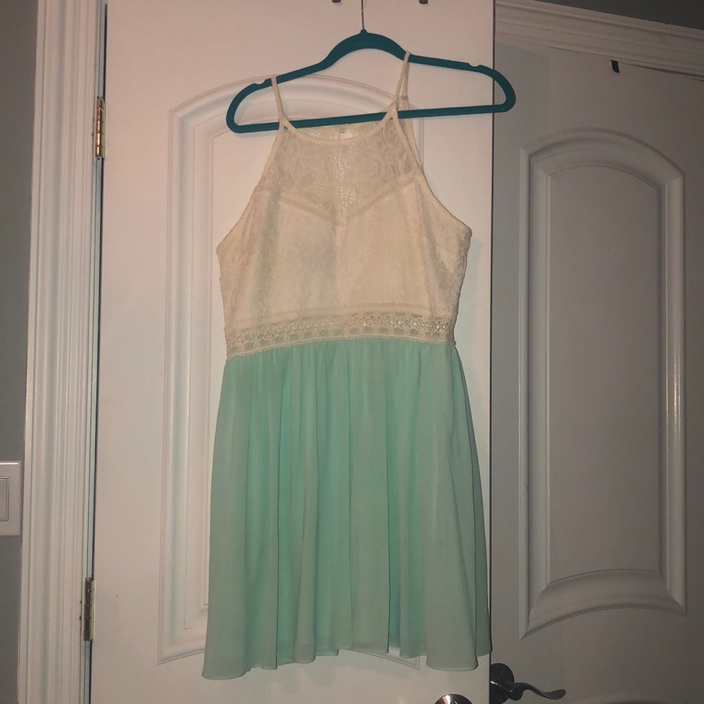 Halter top lace dress
